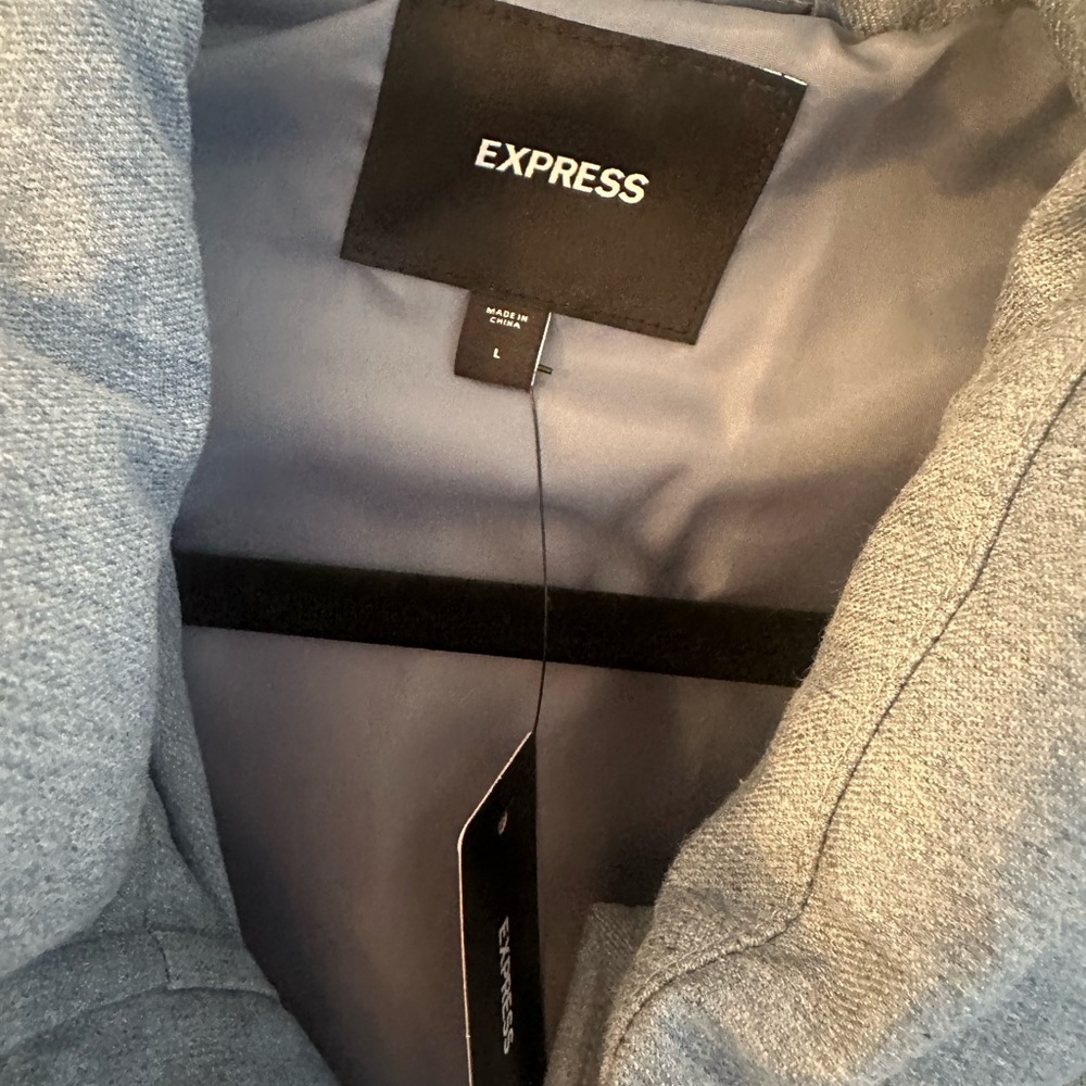 Express Light Blue Puffer Jacket - Picture 4 of 7